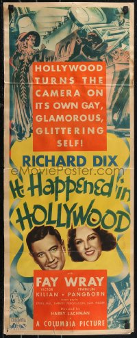 1k1002 IT HAPPENED IN HOLLYWOOD insert 1937 turns camera on its own gay glamorous self, ultra rare!