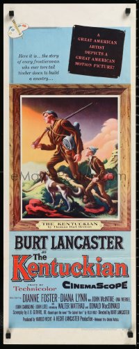 1k1009 KENTUCKIAN insert 1955 best different art of Burt Lancaster by Thomas Hart Benton!