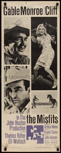 1k1020 MISFITS insert 1961 Clark Gable, Montgomery Clift & ping-ponging sexy Marilyn Monroe!