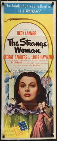 1k1049 STRANGE WOMAN insert 1946 directed by Edgar Ulmer, art of Hedy Lamarr, Ben Ames Williams!