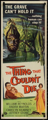 1k1053 THING THAT COULDN'T DIE insert 1958 great artwork of monster holding its own severed head!