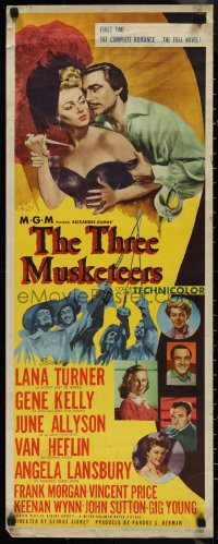 1k1056 THREE MUSKETEERS insert 1948 Lana Turner, Gene Kelly, June Allyson, Angela Lansbury