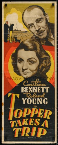 1k1059 TOPPER TAKES A TRIP Other Company insert 1939 Constance Bennett & Roland Young, ultra rare!