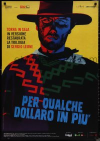 1k0668 FOR A FEW DOLLARS MORE Italian 1sh R2014 Leone, Papuzza cowboy western art of Eastwood!