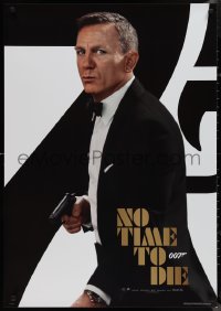 1k0672 NO TIME TO DIE teaser Italian 1sh 2021 Daniel Craig as James Bond 007 w/ gun!