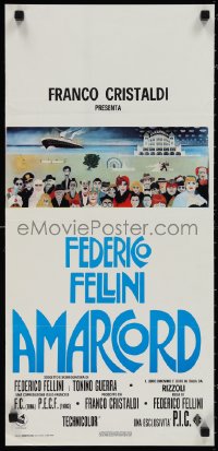 1k0676 AMARCORD Italian locandina R1970s Federico Fellini classic comedy, Pupella Maggio!