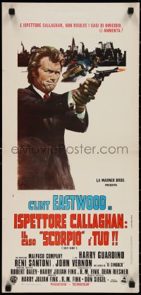 1k0689 DIRTY HARRY Italian locandina 1972 Franco art of Clint Eastwood pointing gun, Siegel classic!