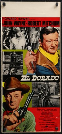 1k0694 EL DORADO Italian locandina 1967 John Wayne, Robert Mitchum, Howard Hawks