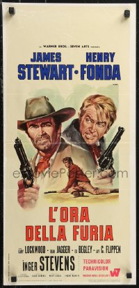 1k0699 FIRECREEK Italian locandina 1968 Renato Casaro cast art of James Stewart & Henry Fonda!