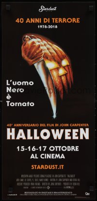 1k0706 HALLOWEEN advance Italian locandina R2018 John Carpenter classic, Bob Gleason jack-o-lantern art!