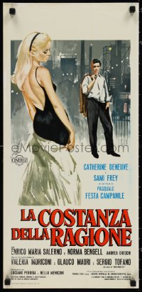 1k0712 LA COSTANZA DELLA RAGIONE Italian locandina 1964 great Symeoni art of sexy Catherine Deneuve!