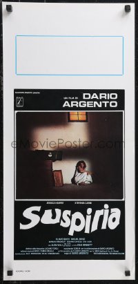 1k0725 SUSPIRIA Italian locandina 1977 classic Dario Argento giallo horror, Harper, white title!