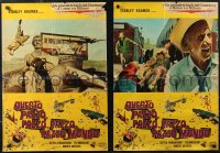 1k0756 IT'S A MAD, MAD, MAD, MAD WORLD set of 2 Italian 19x27 pbustas 1964 Jimmy Durante, different!