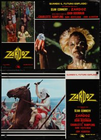 1k0742 ZARDOZ set of 10 Italian 18x26 pbustas 1974 wild images of Sean Connery in sci-fi fantasy!