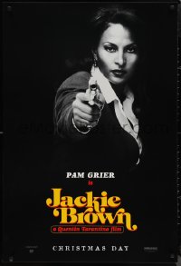 1k1250 JACKIE BROWN teaser 1sh 1997 Quentin Tarantino, cool image of Pam Grier in title role!