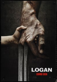 1k1283 LOGAN revised int'l teaser DS 1sh 2017 Jackman in title role as Wolverine, claws out!