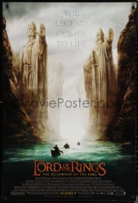 1k1285 LORD OF THE RINGS: THE FELLOWSHIP OF THE RING advance 1sh 2001 J.R.R. Tolkien, Argonath!