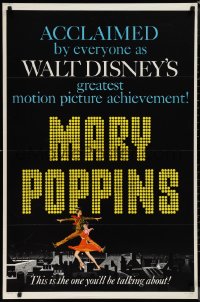 1k1298 MARY POPPINS style B 1sh 1964 Julie Andrews & Dick Van Dyke in Walt Disney's musical classic!