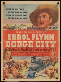 1k0003 DODGE CITY newspaper ad 1939 Errol Flynn, Olivia De Havilland, Michael Curtiz cowboy classic!