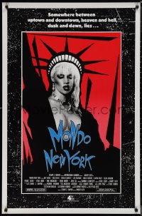 1k1312 MONDO NEW YORK 1sh 1988 Harvey Keith, image of punk Statue of Liberty on red background!