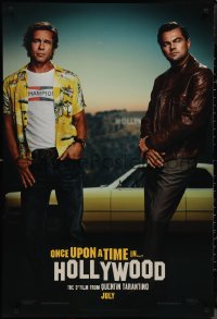 1k1336 ONCE UPON A TIME IN HOLLYWOOD teaser DS 1sh 2019 Brad Pitt and Leonardo DiCaprio, Tarantino!