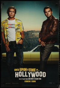 1k1332 ONCE UPON A TIME IN HOLLYWOOD int'l teaser DS 1sh 2019 Pitt and Leonardo DiCaprio, Tarantino!