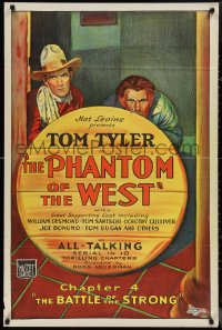 1k1348 PHANTOM OF THE WEST chapter 4 1sh 1931 Tom Tyler all-talking serial, cool art!