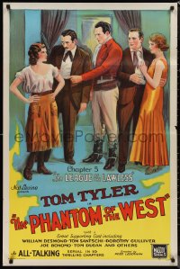 1k1347 PHANTOM OF THE WEST chapter 5 1sh 1931 Tom Tyler all-talking serial, League of the Lawless!