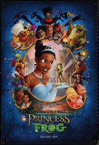 1k1364 PRINCESS & THE FROG advance DS 1sh 2009 art of bayou characters on blue background!
