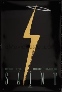 1k1405 SAINT foil teaser 1sh 1997 Val Kilmer, Elisabeth Shue, cool gold lightning bolt design!