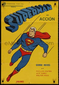 1k0284 SUPERMAN & THE MOLE MEN South American 1951 completely different art of Reeves in title role!