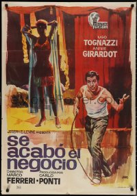 1k0598 APE WOMAN Spanish 1968 Jano art of Ugo Tognazzi and sideshow freak Annie Girardot, rare!