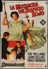 1k0619 GIRL IN THE RED VELVET SWING Spanish 1961 Joan Collins as Thaw by Josep Soligo, ultra rare!