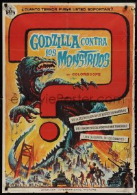 1k0620 GODZILLA VS. THE THING Spanish 1967 great different Josep Soligo monster art, ultra rare!