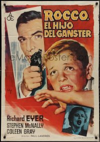 1k0630 JOHNNY ROCCO Spanish 1961 Richard Eyer, Stephen McNally, drug smuggling, Soligo art!