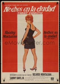 1k0652 SWEET CHARITY Spanish 1969 Bob Fosse musical starring Shirley MacLaine, rare w/ white title!