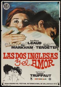1k0656 TWO ENGLISH GIRLS Spanish 1972 Francois Truffaut directed, Jean-Pierre Leaud!