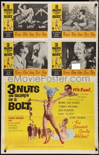 1k0158 3 NUTS IN SEARCH OF A BOLT 28x44 special poster 1964 great images of sexiest Mamie Van Doren!