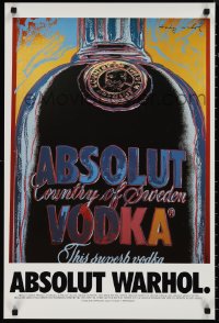 1k0131 ABSOLUT VODKA 20x30 advertising poster 1985 cool art of vodka bottle by Andy Warhol!