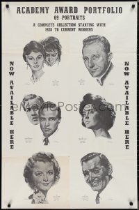 1k0159 ACADEMY AWARDS PORTFOLIO 27x41 special poster 1962 Loren, Crosby, Taylor, Brando, Gable, Gaynor!