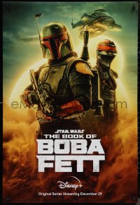 1k0116 BOOK OF BOBA FETT DS tv poster 2021 Walt Disney, great image of the bounty hunter & cast!