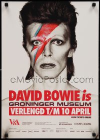 1k0024 DAVID BOWIE IS 17x23 Dutch museum/art exhibition 2015 close-up of him as Ziggy Stardust!