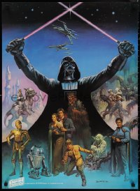 1k0180 EMPIRE STRIKES BACK 24x33 special poster 1980 Coca-Cola, Boris Vallejo, Darth Vader and cast!