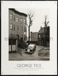 1k0078 GEORGE TICE signed 19x25 art print 1969 by the artist, cool art of car outside apartment!