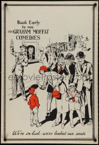 1k0106 GRAHAM MOFFAT COMEDIES 21x31 English stage poster 1910s artwork of theater line by Willis!