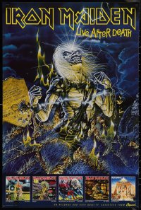 1k0093 IRON MAIDEN 24x36 music poster 1986 Live After Death, Riggs art of Eddie rising from grave!