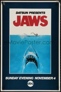 1k0122 JAWS ABC tv poster R1979 Datsun presents it on TV for the first time, classic art, ultra rare!