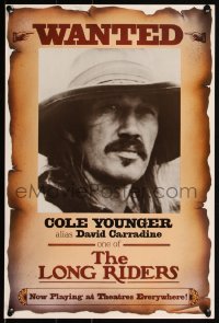 1k0236 LONG RIDERS 8 12x18 special posters 1980 Walter Hill, cool wanted posters for characters!