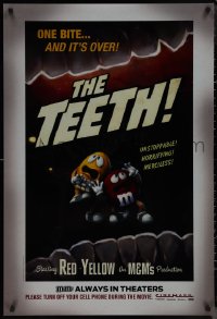1k0149 M&M's 27x40 advertising poster 2019 cool horror parody image w/ terrified candy, The Teeth!