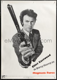 1k0198 MAGNUM FORCE 20x28 special poster 1973 Clint Eastwood is Dirty Harry w/ huge gun by Halsman!